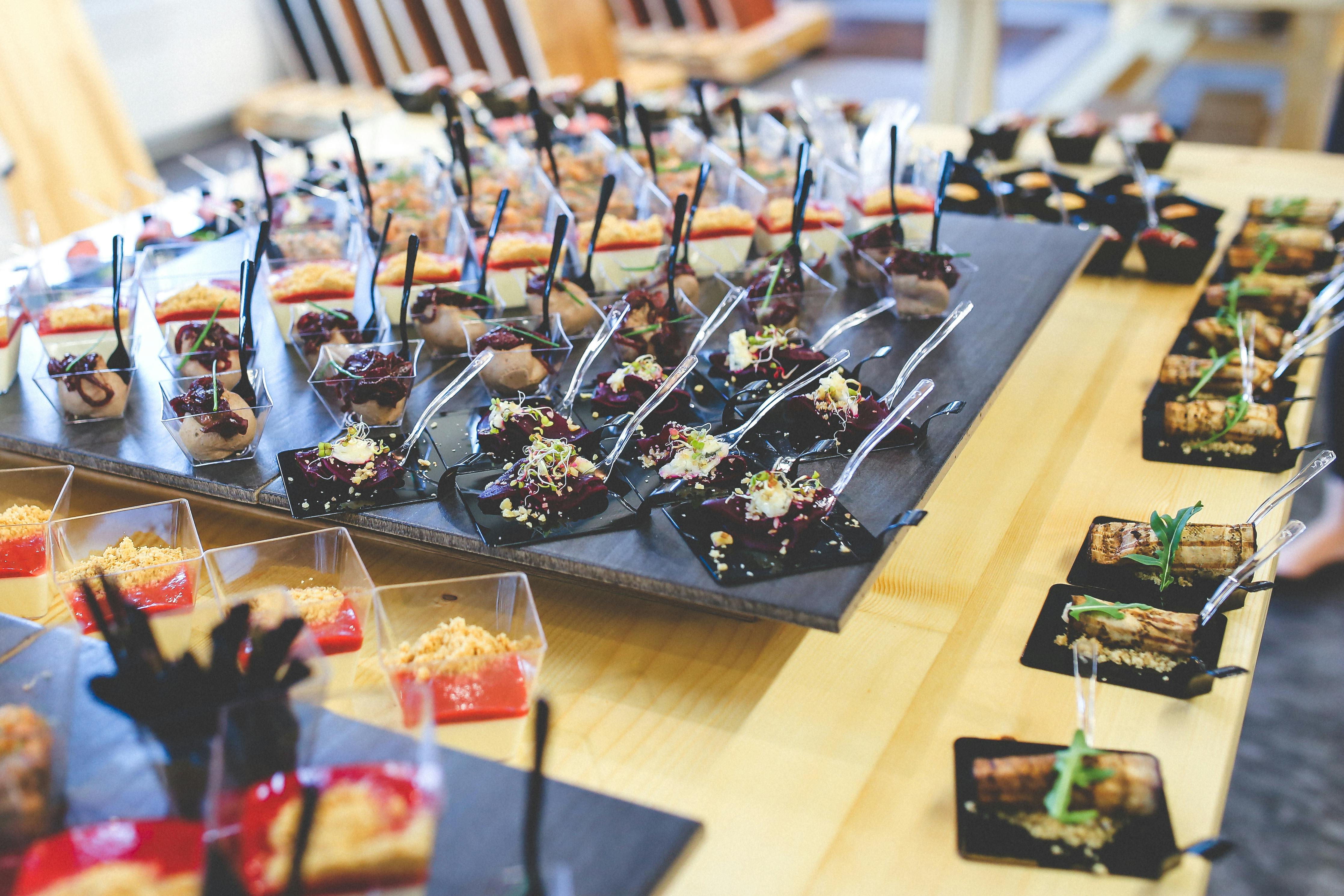 Elegant canapés for a private event