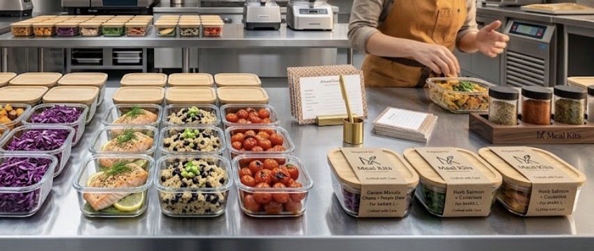 High Protein, High Fiber Meal Prep Menu spread