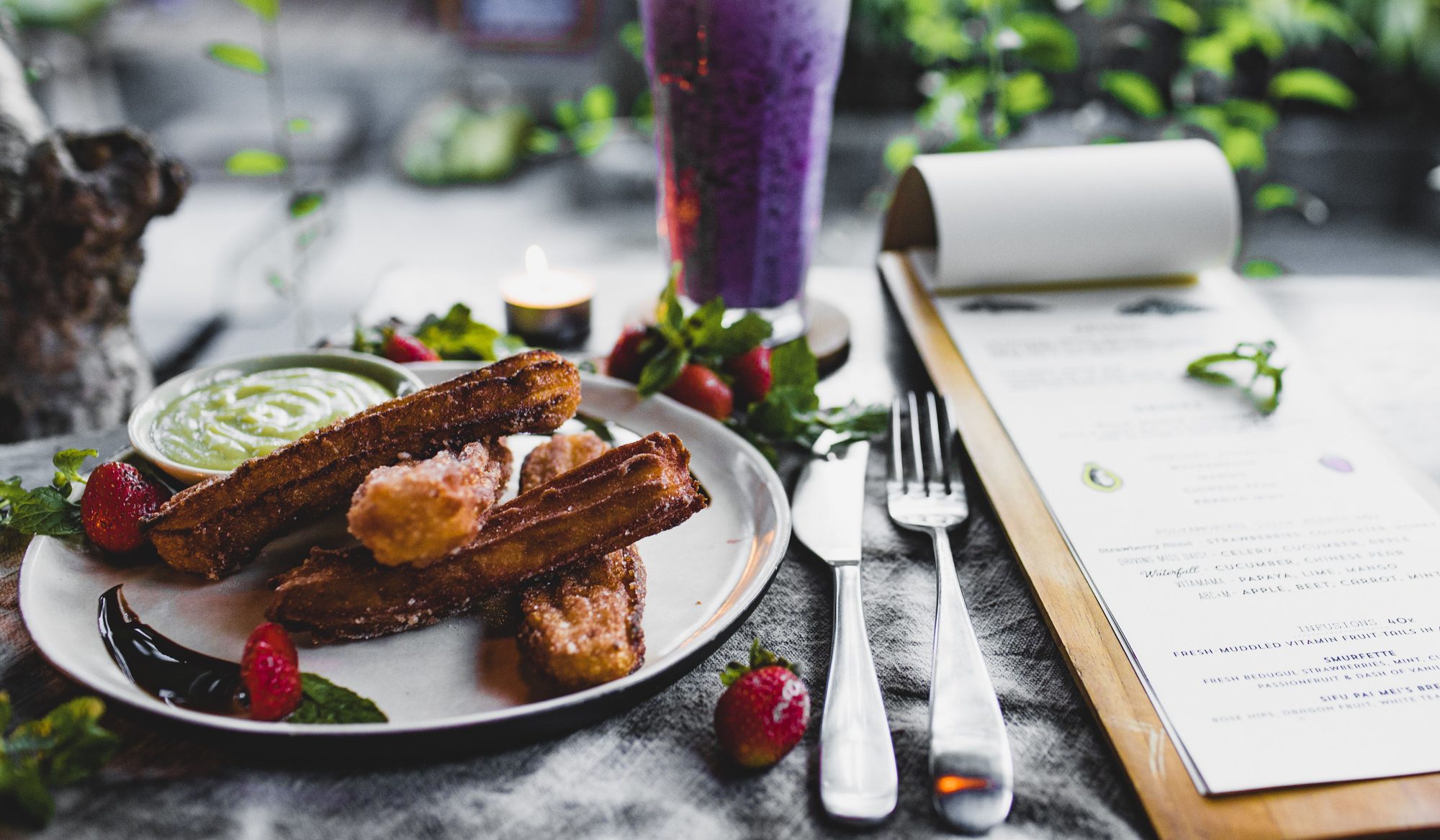 Contemporary Mexican & Spanish Fare Menu spread